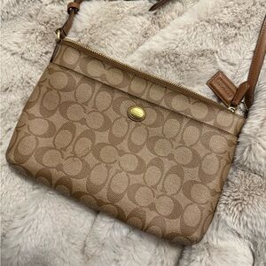 Coach Tan Signature Crossbody Bag